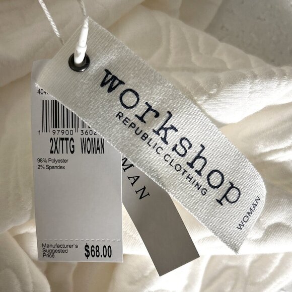 Workshop Republic NWT SZ2X Ivory quilted sweatshirt Comfy Modern Minimalist Chic - Picture 7 of 8